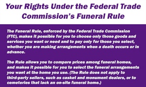Community Announcement #2 - Your Rights Under the Federal Trade Commission's Funeral Rule